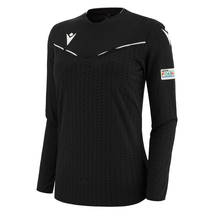 Camiseta árbitro UEFA 2023/25 negro manga larga mujer