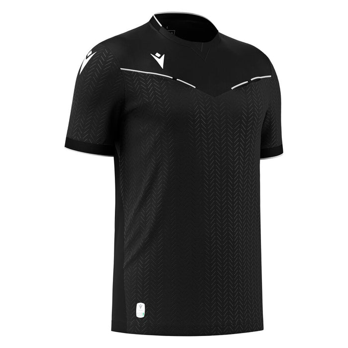 Macron Referee Shirt Ponnet Eco - Black - Short Sleeves